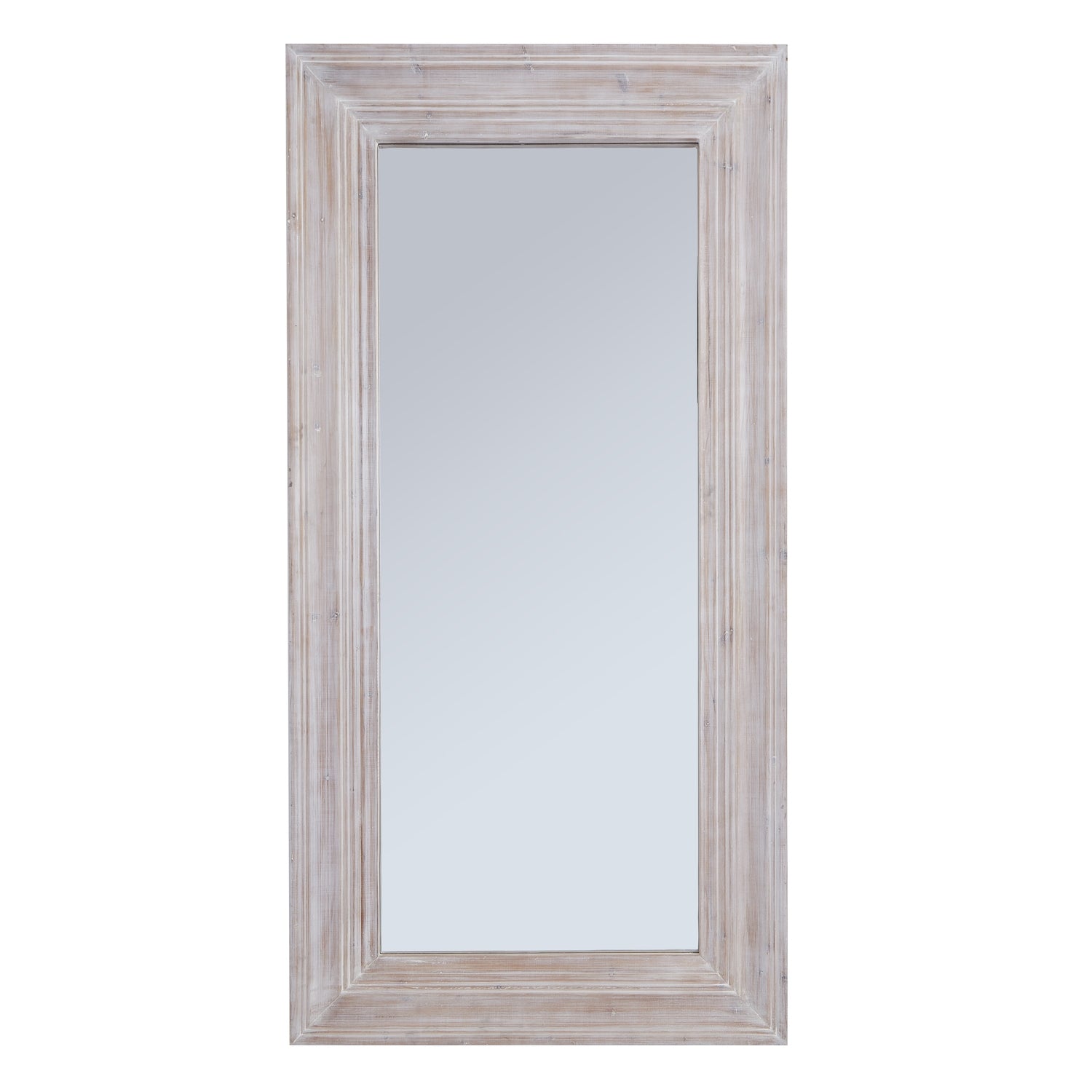 HILL INTERIORS Harewood White Washed Large Statement Mirror, 200 x 100 cm - Regina Luxury Interiors