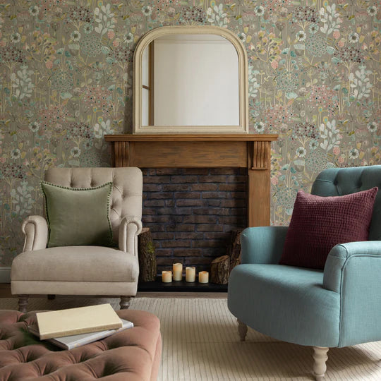 VOYAGE MAISON Ailsa 1.4m Wide Width Wallpaper, Granite