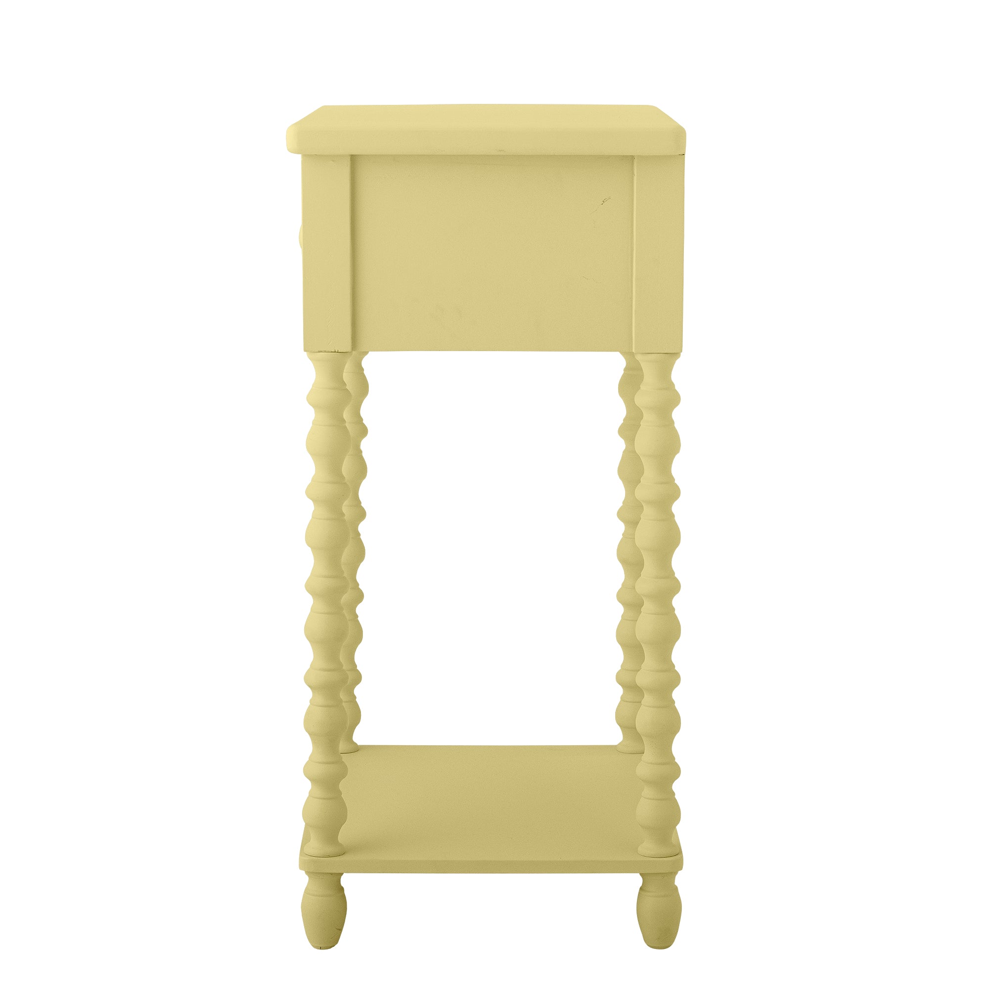 BLOOMINGVILLE Salino Side Table in Yellow, Firwood, 36 x 70 x 33 cm