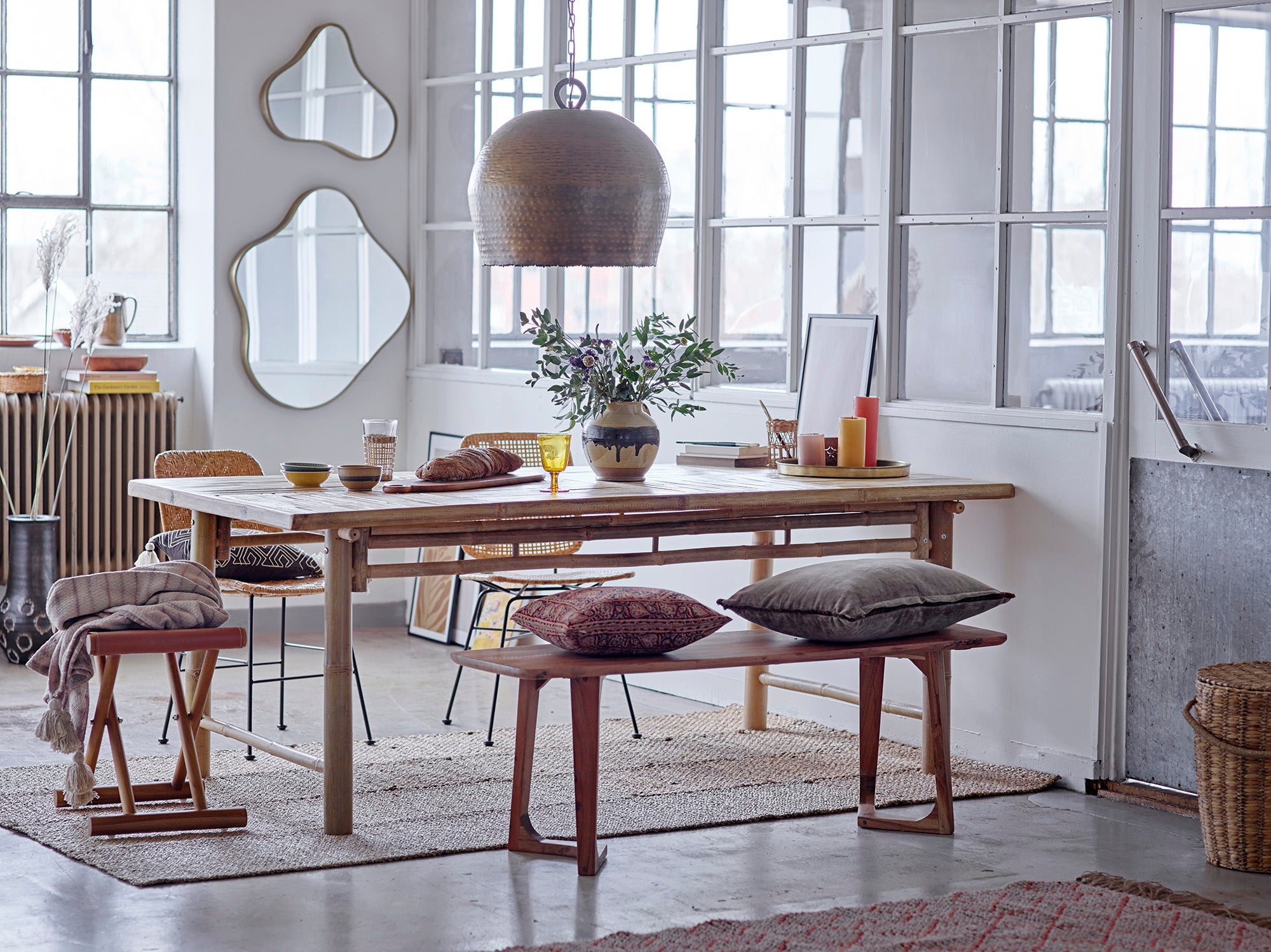 BLOOMINGVILLE Sole Dining Table, Nature, Bamboo, 200x98 cm 4
