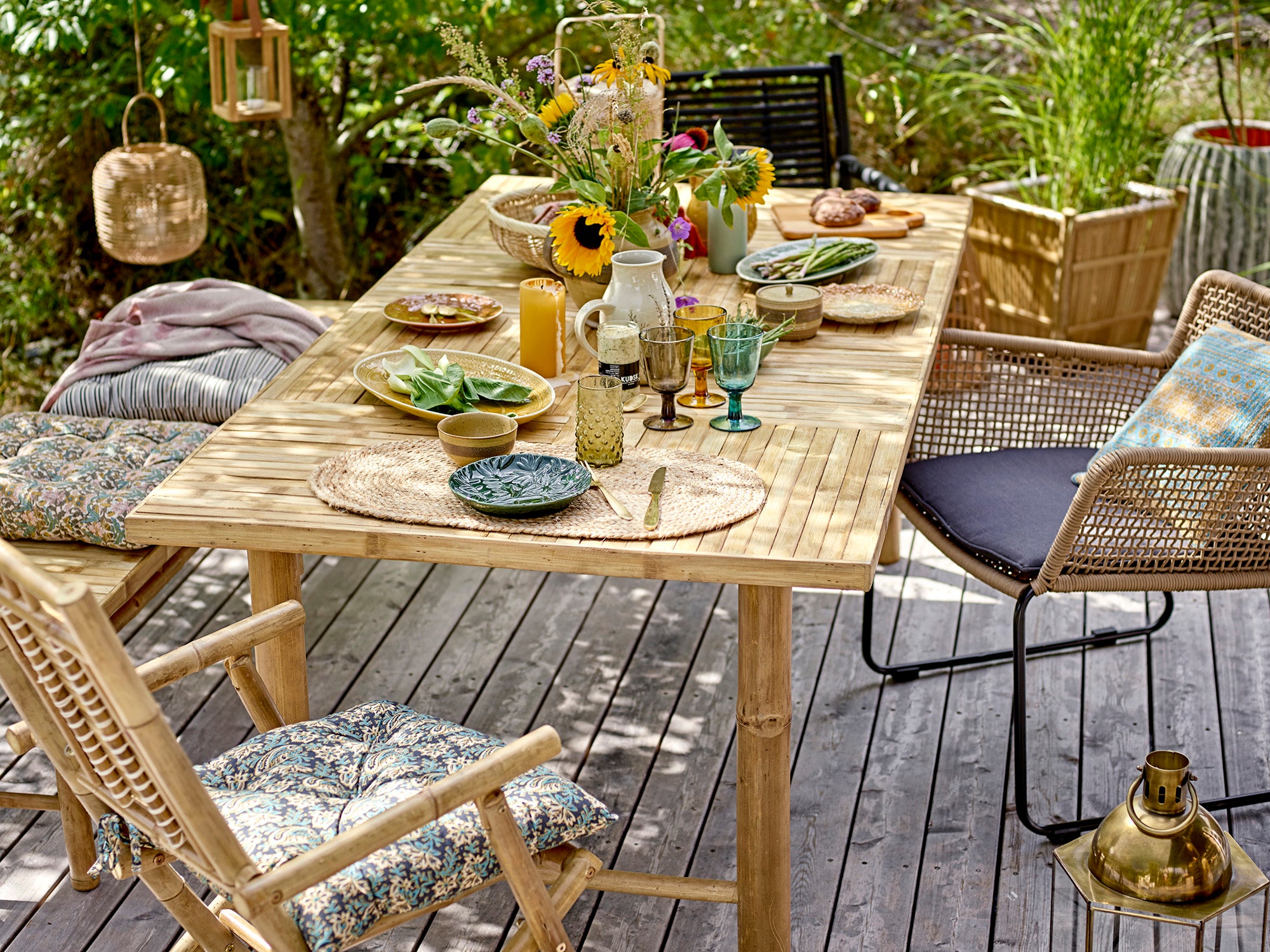 BLOOMINGVILLE Sole Dining Table, Nature, Bamboo, 200x98 cm 5