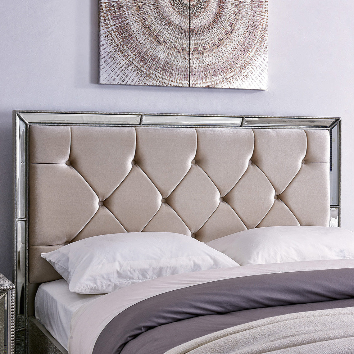 Derrys Sofia double mirrored bed frame 6