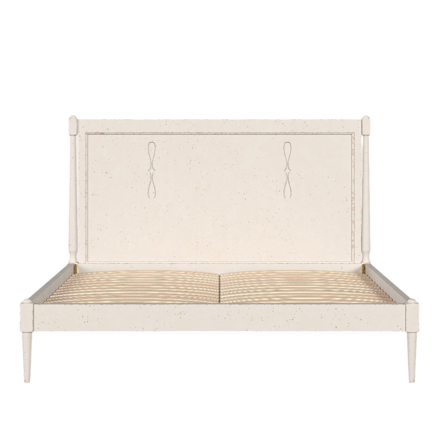 Annaside Solid Poplar DOUBLE Bed Frame in Antique White