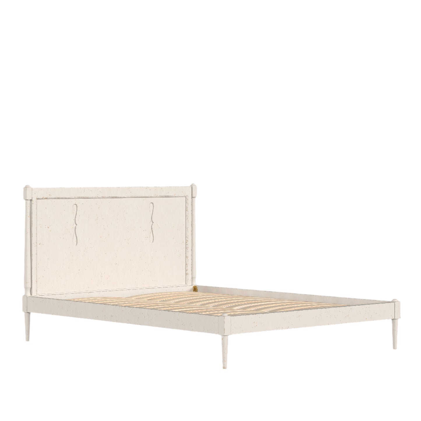 Annaside Solid Poplar DOUBLE Bed Frame in Antique White