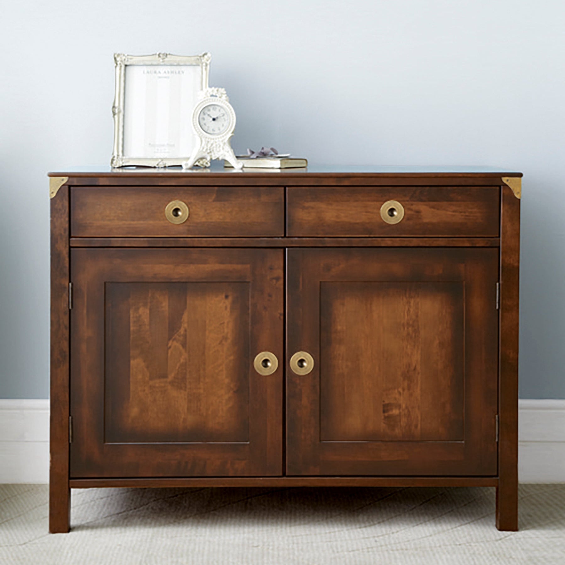 LAURA ASHLEY Balmoral 2-Door 2-Drawer Dark Chestnut Sideboard 110 x 85 x 45 cm