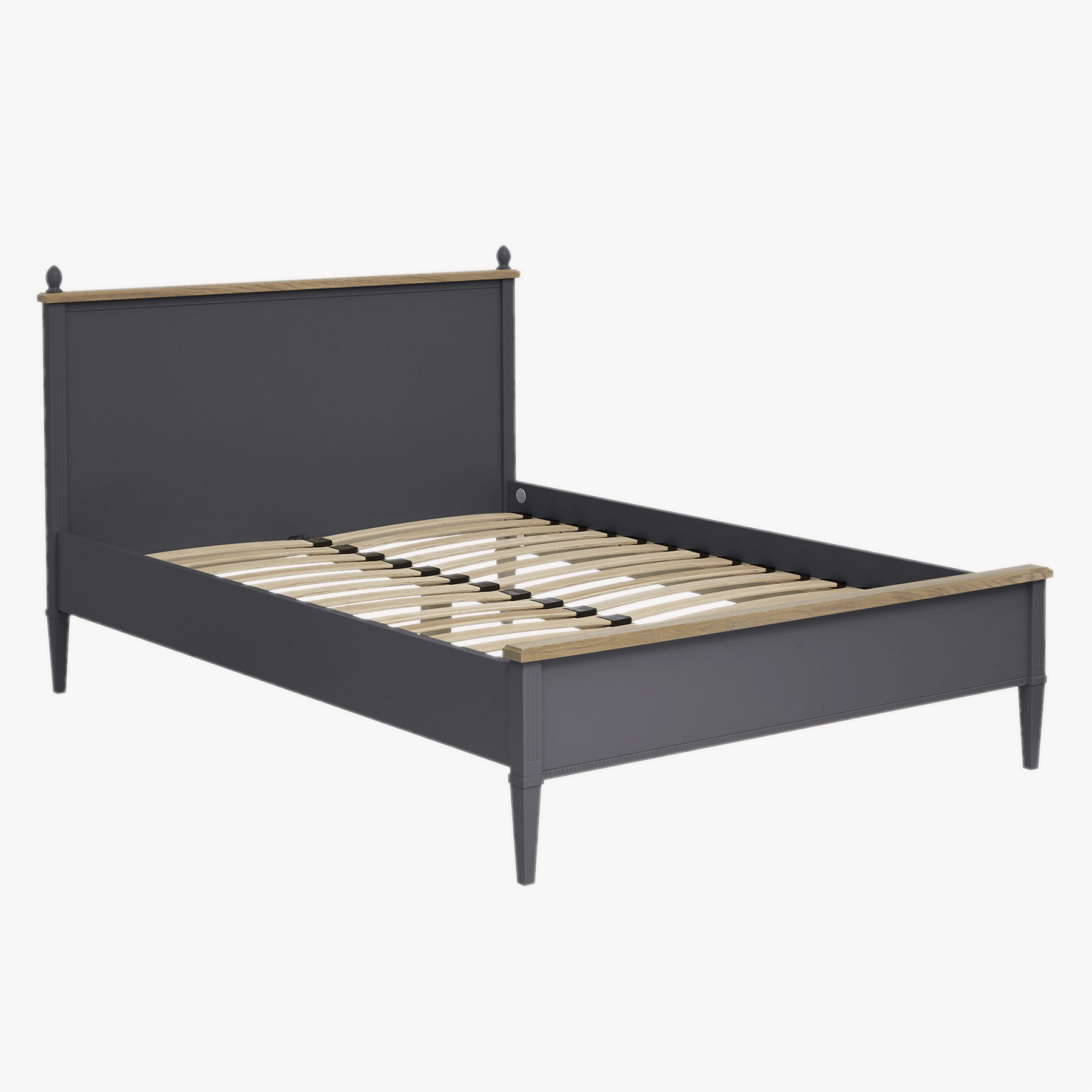 LAURA ASHLEY Eleanor | KING SIZE Bed Frame | Charcoal and Oak
