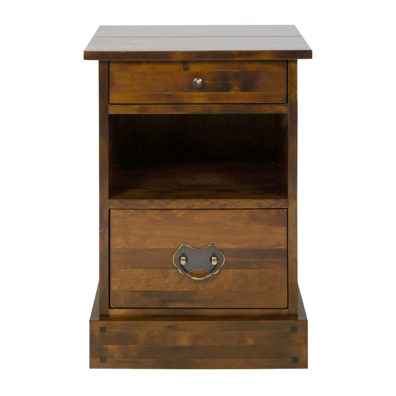 LAURA ASHLEY Garrat | 2-Drawer Side Table | Dark Chestnut | Birch