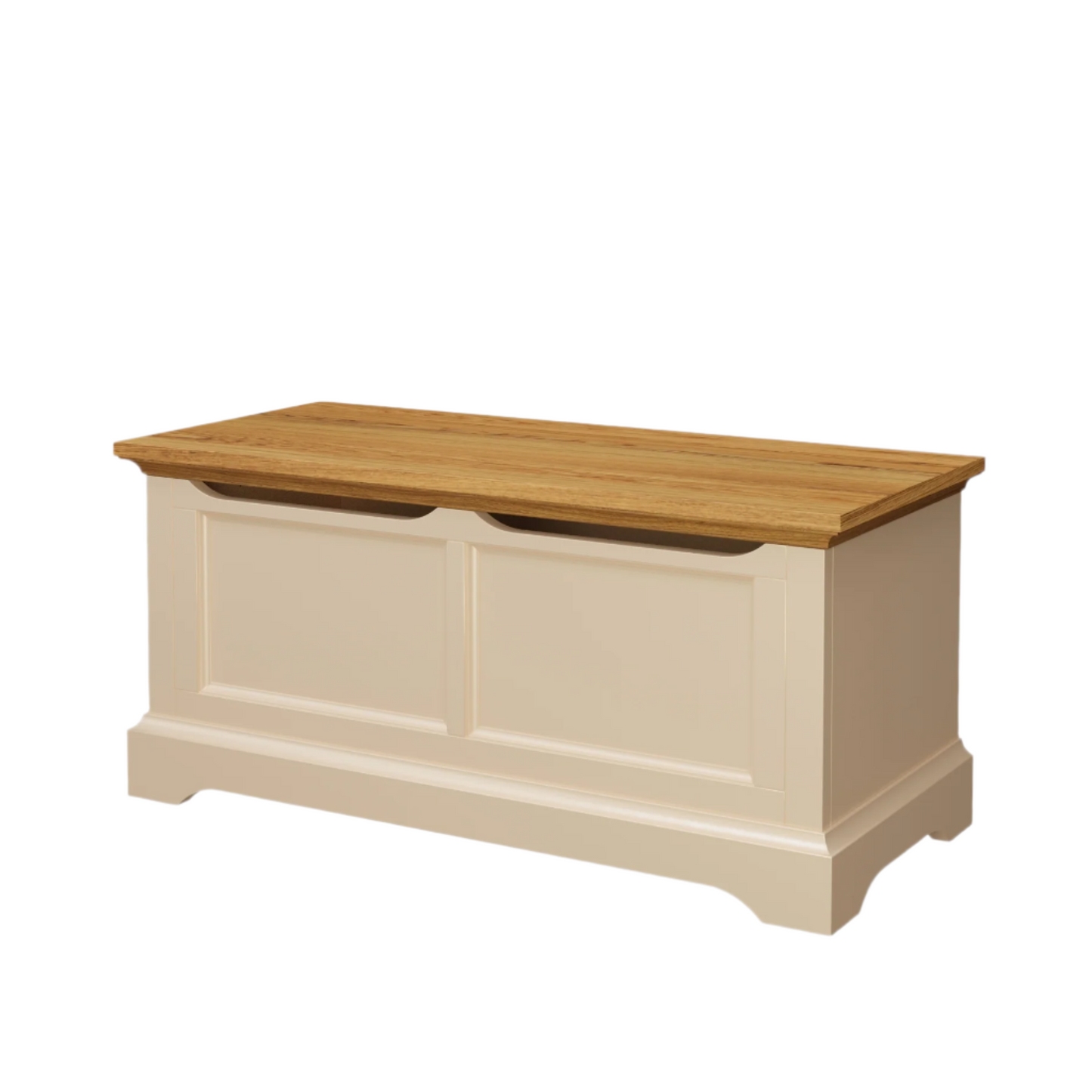 LAURA ASHLEY Oakham Solid Oak Blanket Box in Cream 7