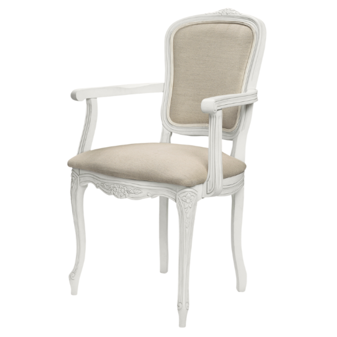 LAURA ASHLEY Provençale Carver Chair in Laura Ashley "Adele" Fabric, Dove Grey 3