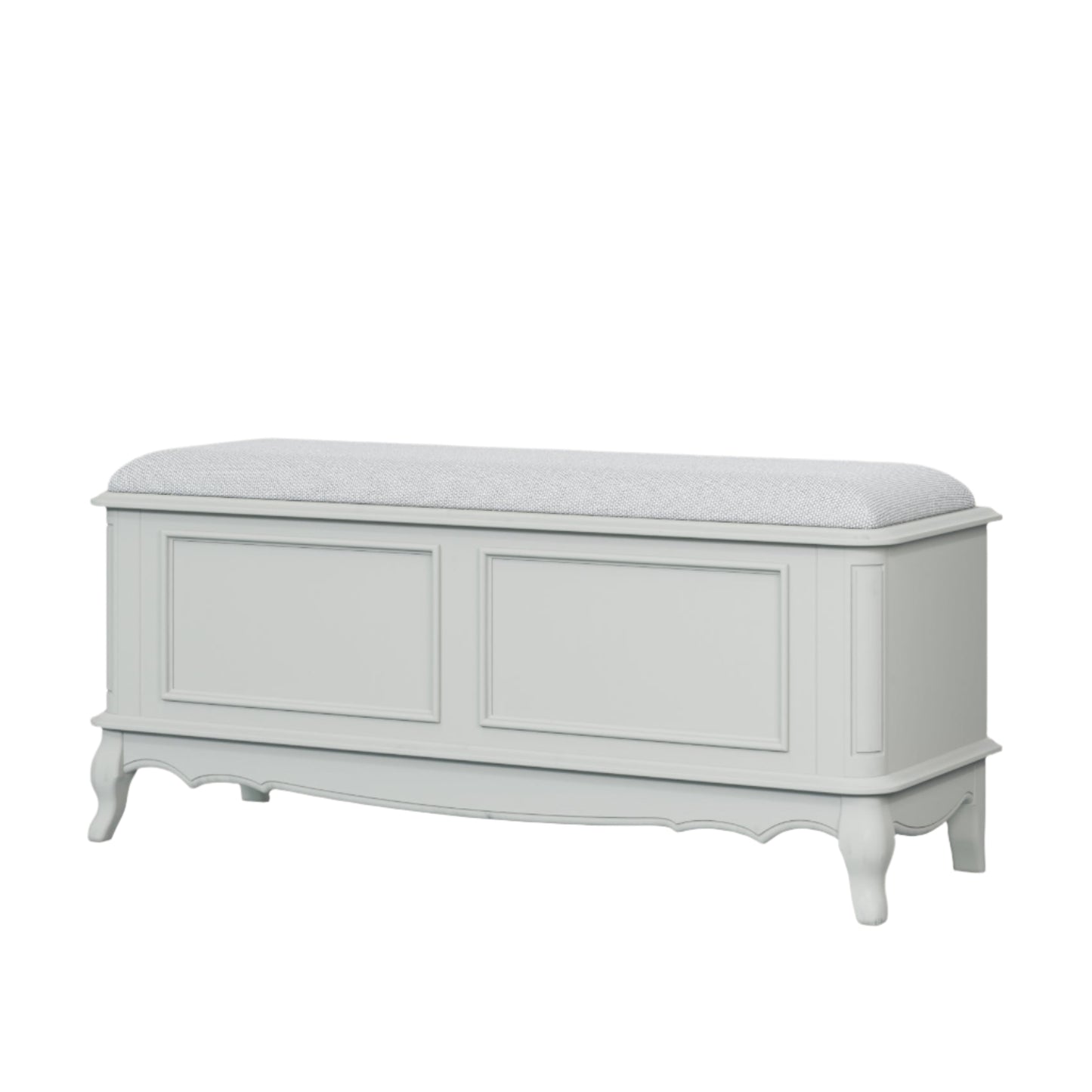 LAURA ASHLEY Provençale Solid Wood Blanket Box in Dove Grey 3