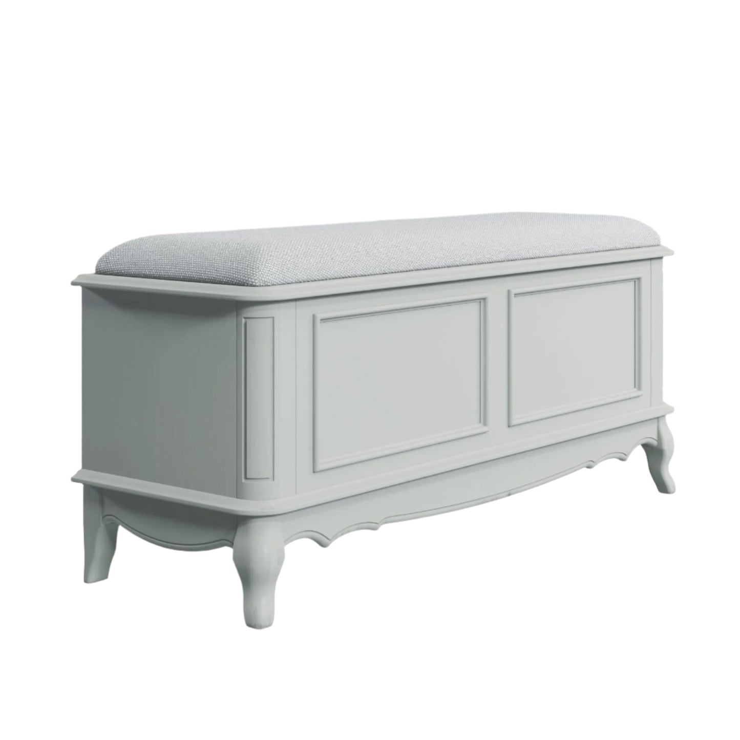 LAURA ASHLEY Provençale Solid Wood Blanket Box in Dove Grey 4