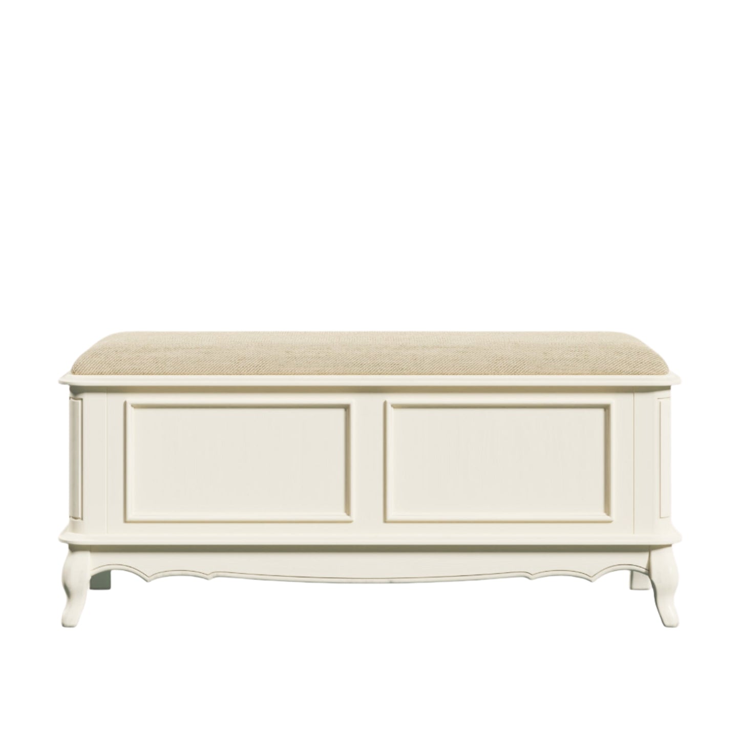 LAURA ASHLEY Provençale Solid Wood Blanket Box in Ivory 1