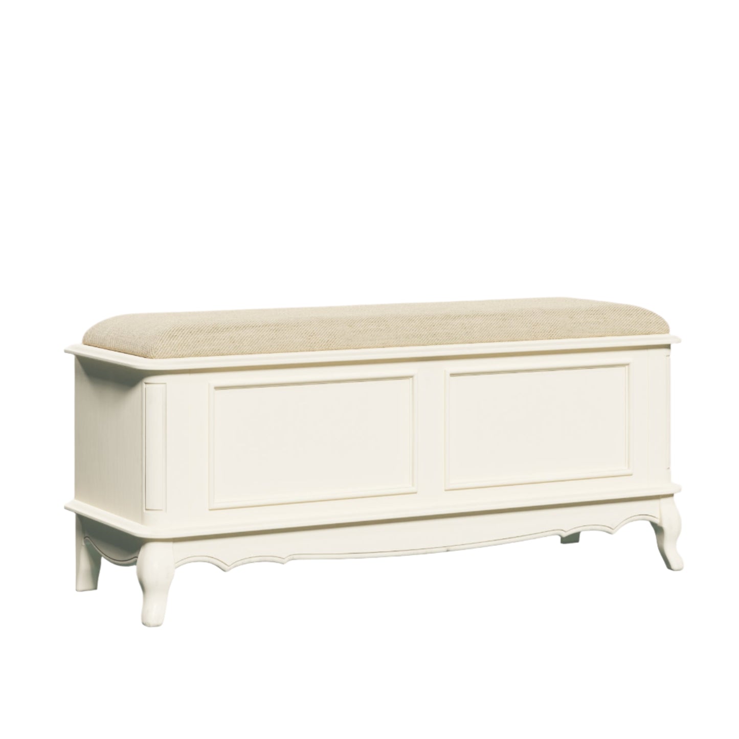 LAURA ASHLEY Provençale Solid Wood Blanket Box in Ivory 3
