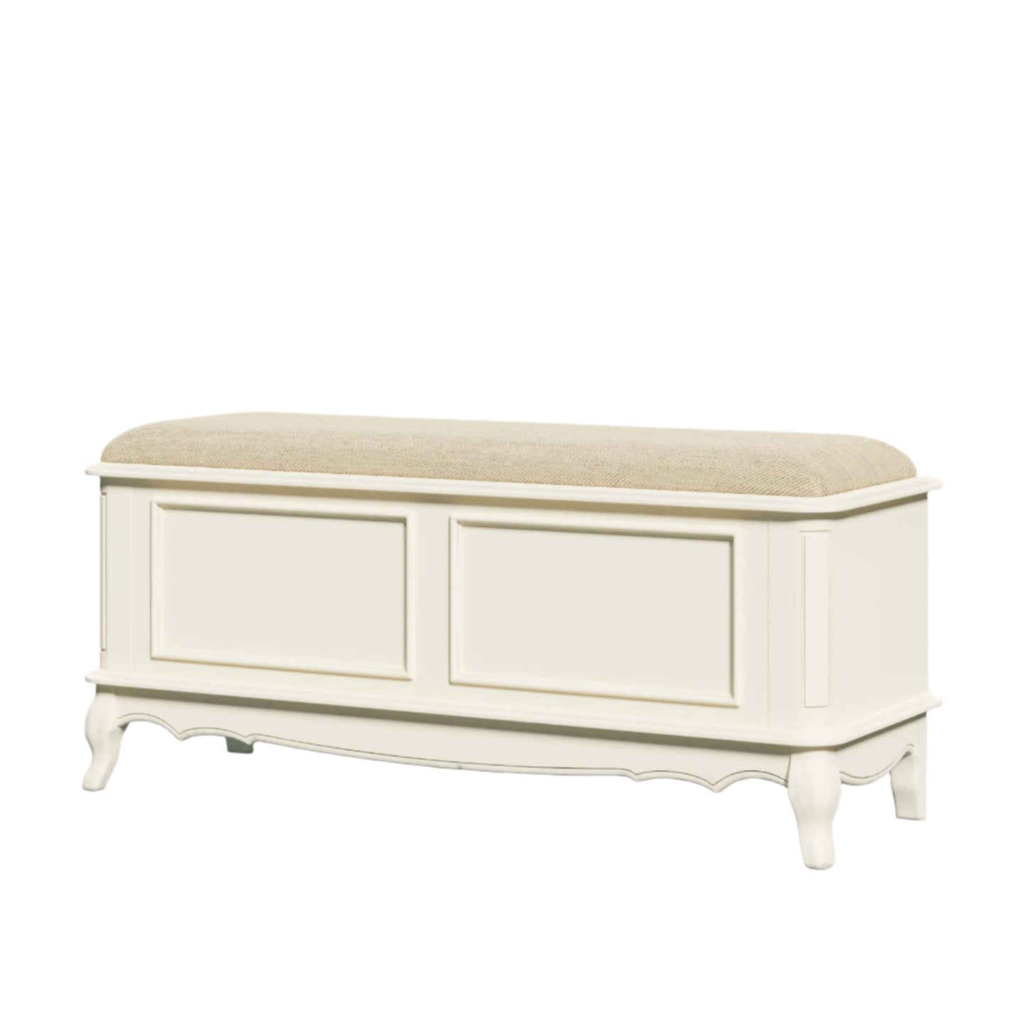 LAURA ASHLEY Provençale Solid Wood Blanket Box in Ivory 4