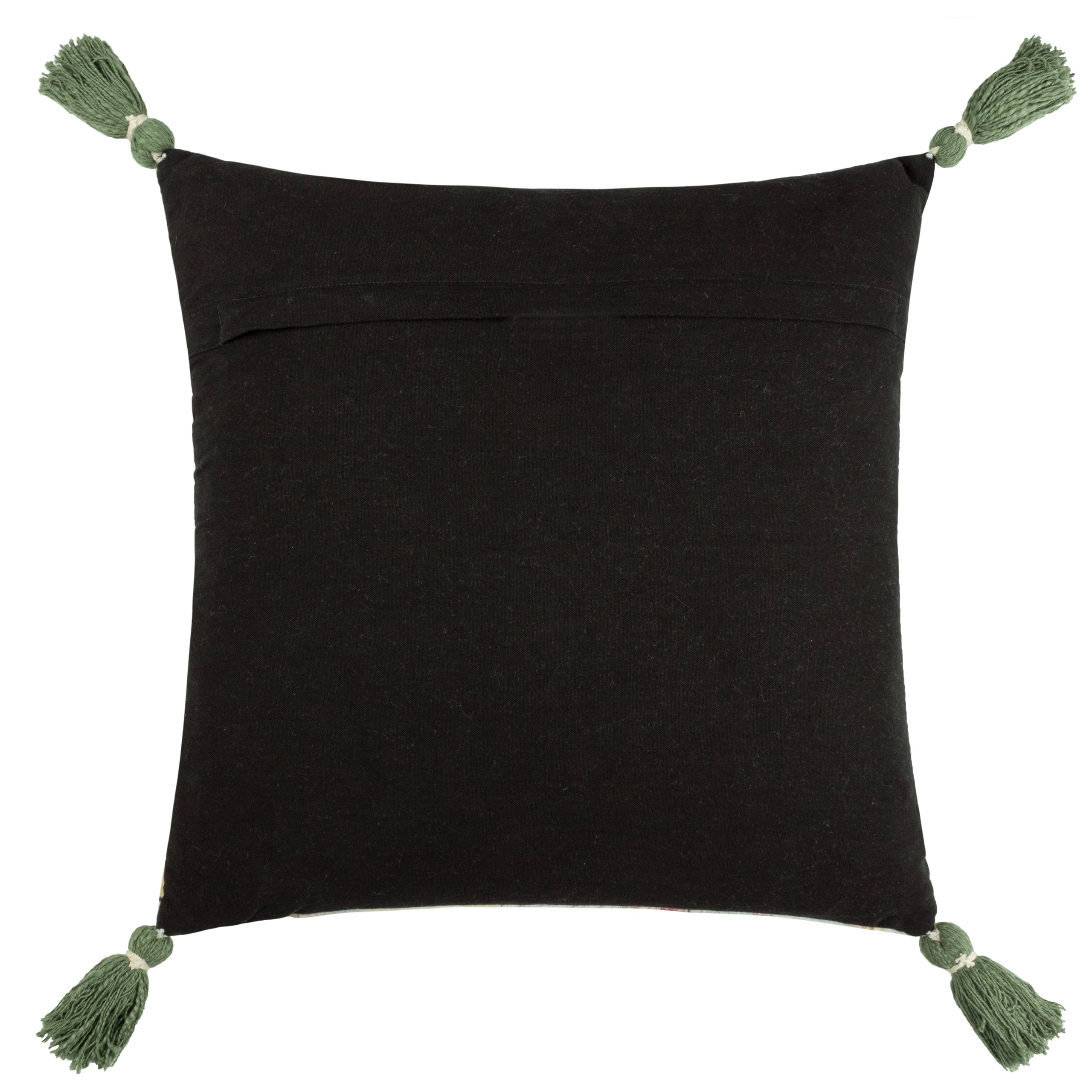 WYLDER Midnight Jungle Cushion Noir Square Pillow Case, 100% Cotton, 50cm x 50cm, Choice of 4 Fillings - Regina Luxury Interiors