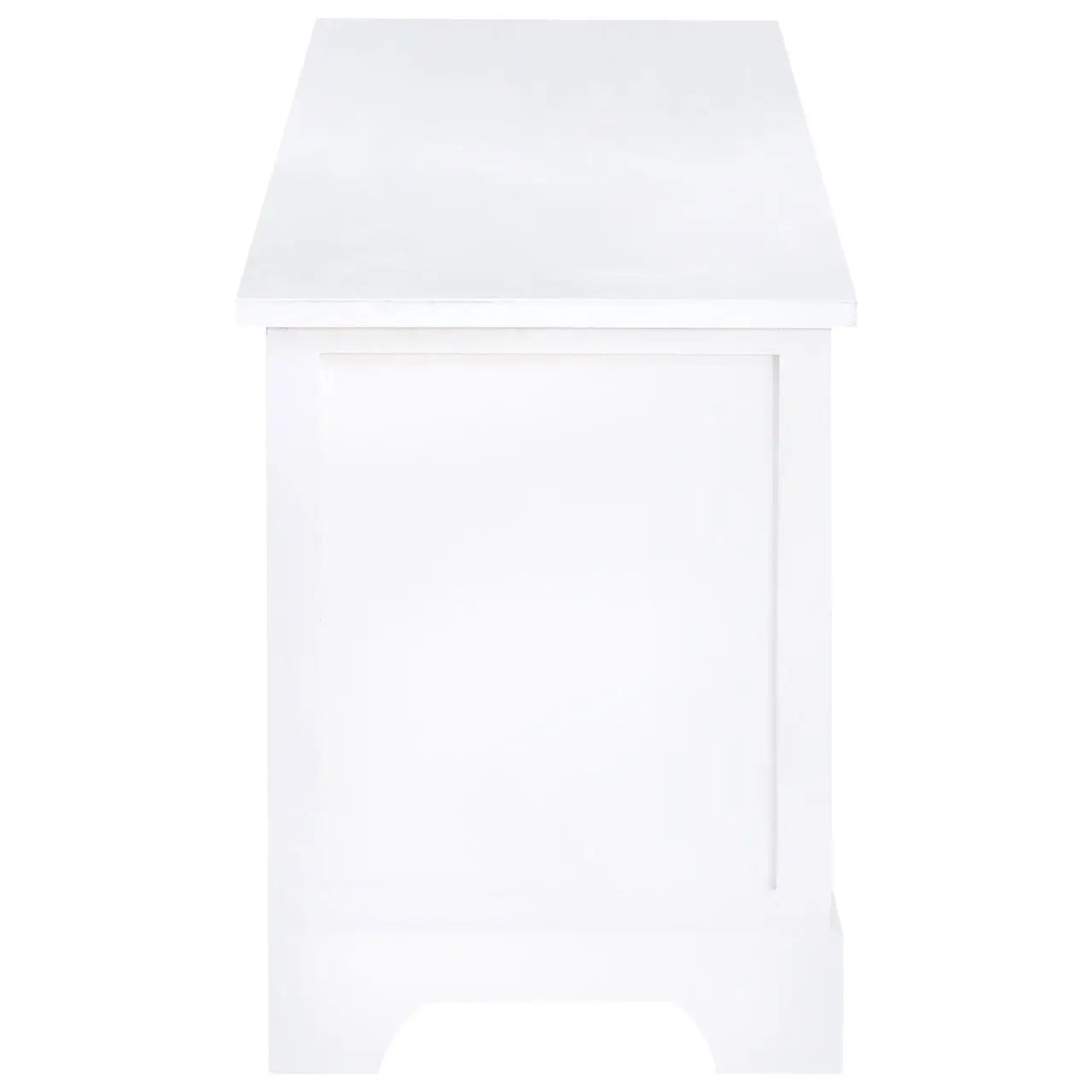 REGINA STUDIO Beach 4-Drawer Paulownia Wood Storage Bench / Blanket Box in White 3