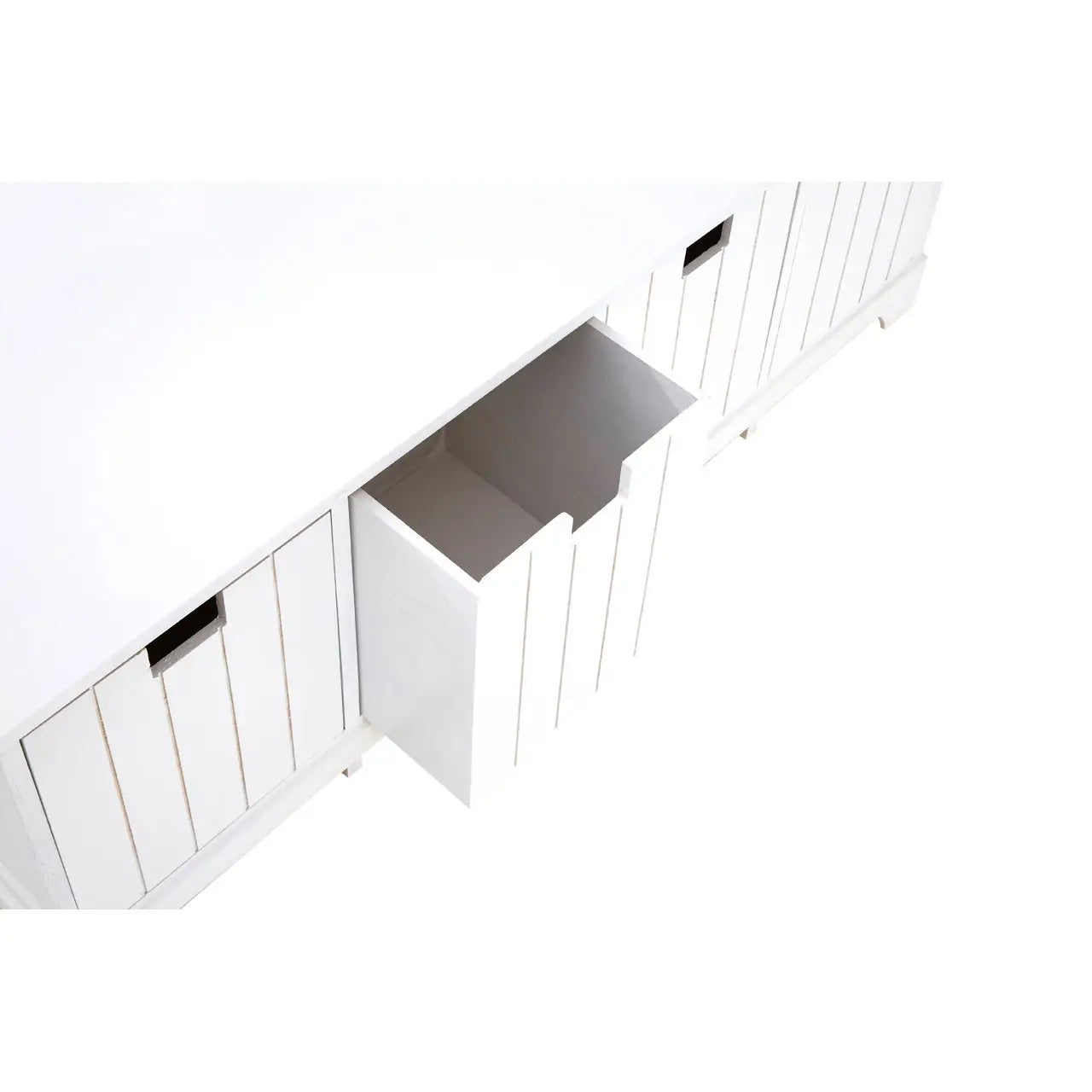REGINA STUDIO Beach 4-Drawer Paulownia Wood Storage Bench / Blanket Box in White 7