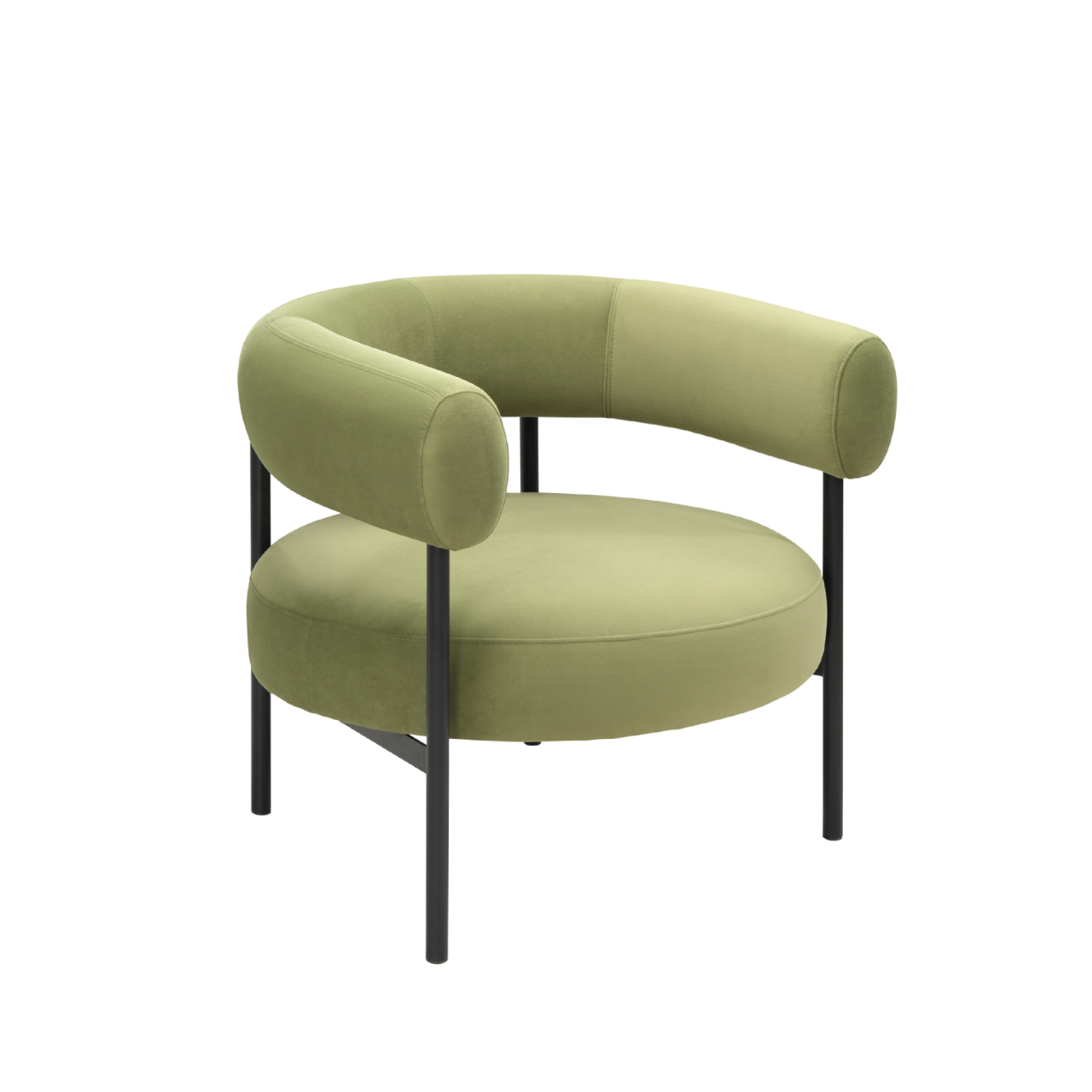 TWENTY10 DESIGNS Eclipse Eco-Friendly Occasional Chair in Olive Green, 82 x 68 x 66 cm