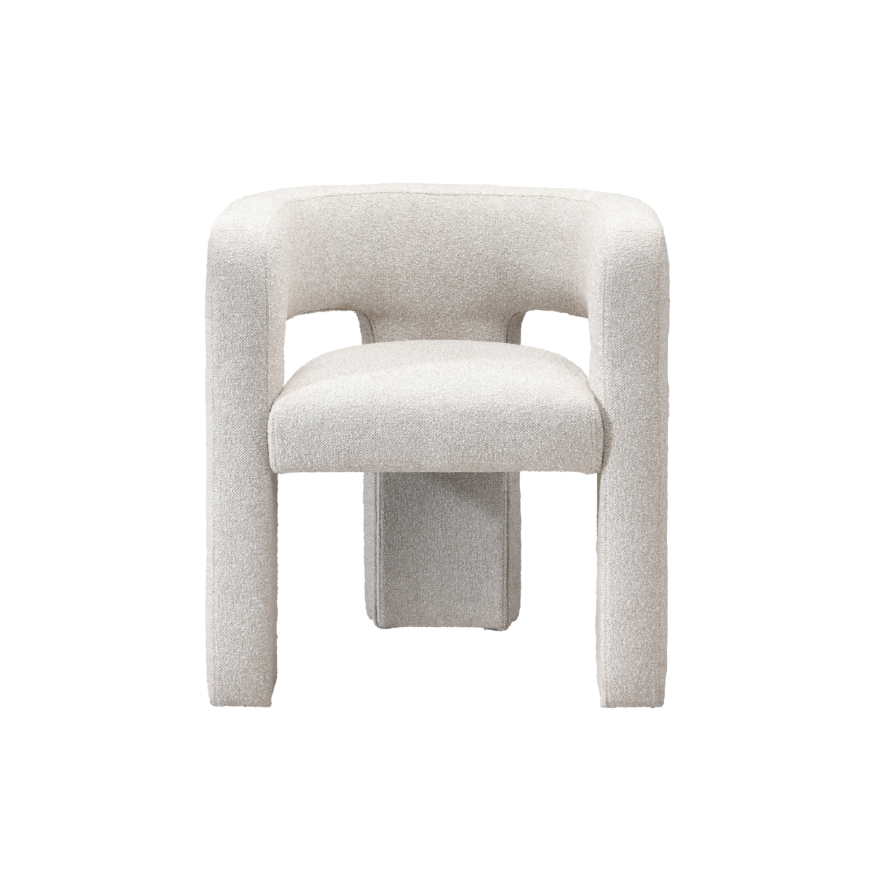 TWENTY10 DESIGNS Everyday Living Collection Crescent Occasional Chair and Armchair, Eco-Friendly And Sustainable, in Woven Mink Boucle, 625 x 580 x 690 cm