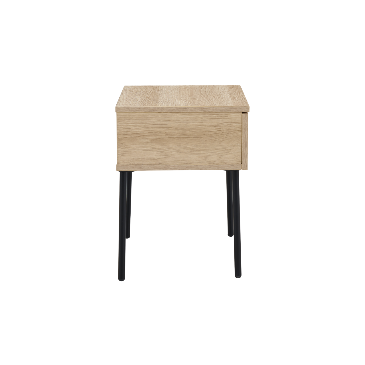 TWENTY10 DESIGNS Everyday Living Collection Luna 1-Drawer Bedside Table, Oak Woodgrain Finish