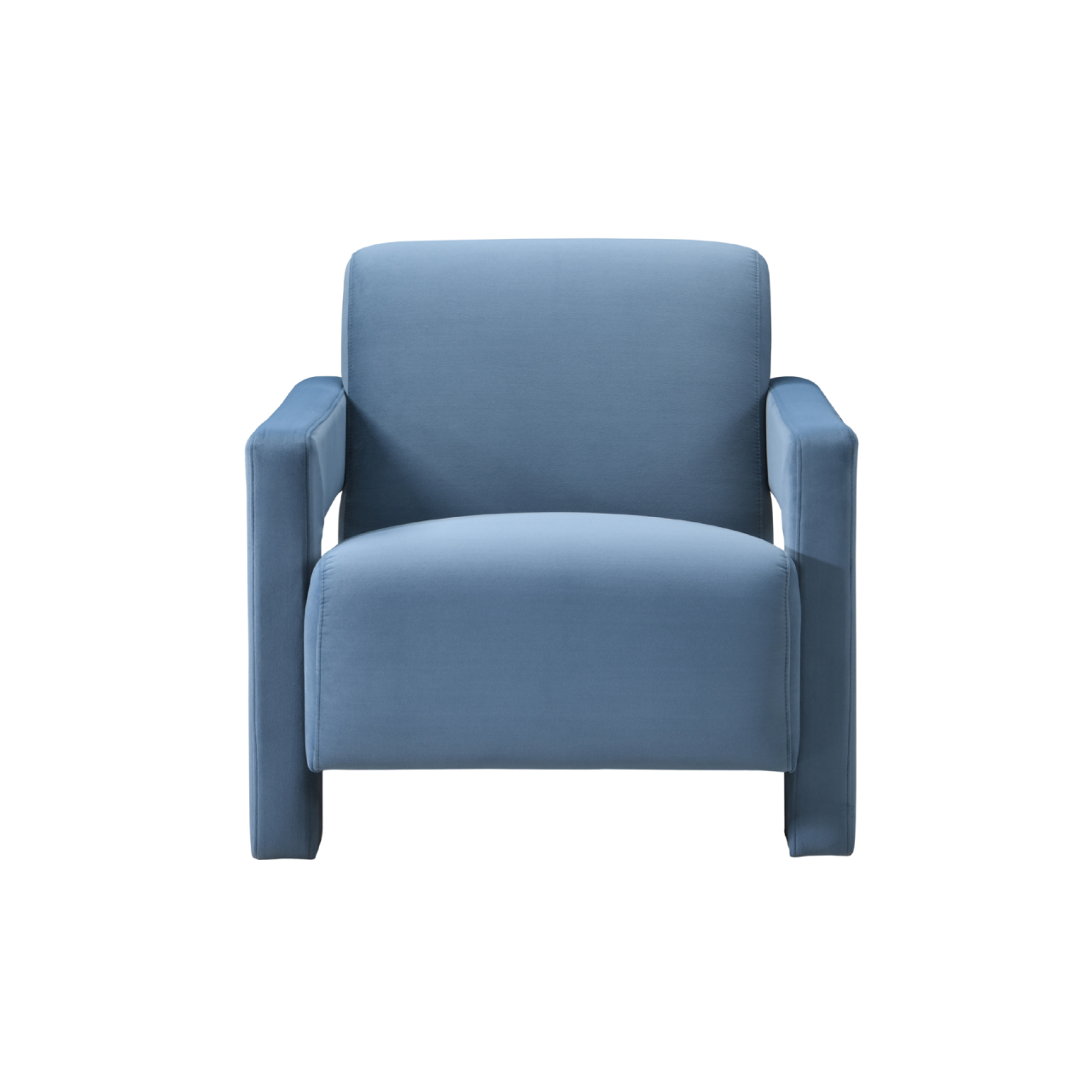 §TWENTY10 Designs Everyday Living Collection Eco-Friendly Apex Armchair in Blue Velvet, 84 x 75 x 73 cm