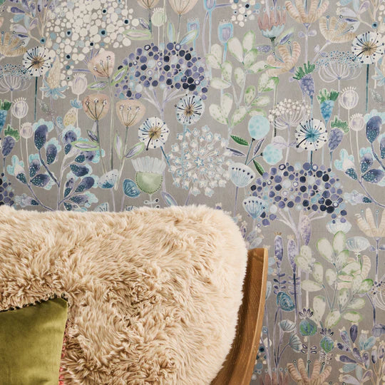 VOYAGE MAISON Ailsa 1.4m Wide Width Wallpaper, Cornflower