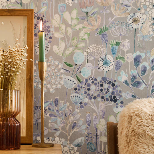VOYAGE MAISON Ailsa 1.4m Wide Width Wallpaper, Cornflower