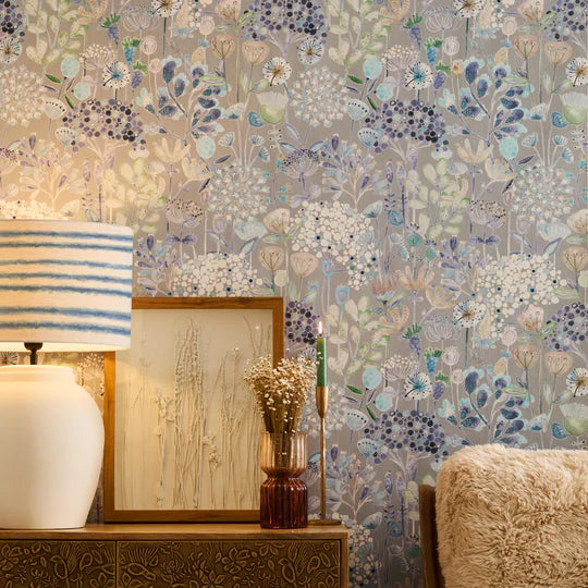 VOYAGE MAISON Ailsa 1.4m Wide Width Wallpaper, Cornflower
