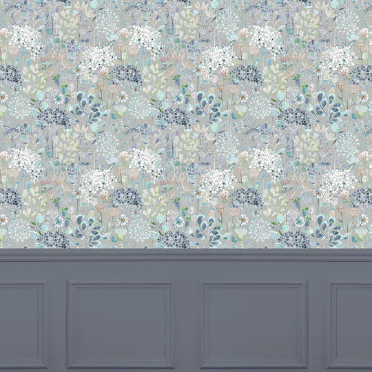VOYAGE MAISON Ailsa 1.4m Wide Width Wallpaper, Cornflower