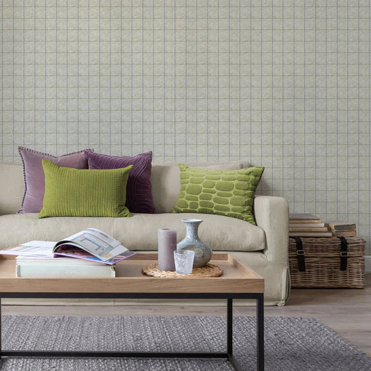 VOYAGE MAISON Arran 1.4m Wide Width Wallpaper, Amethyst