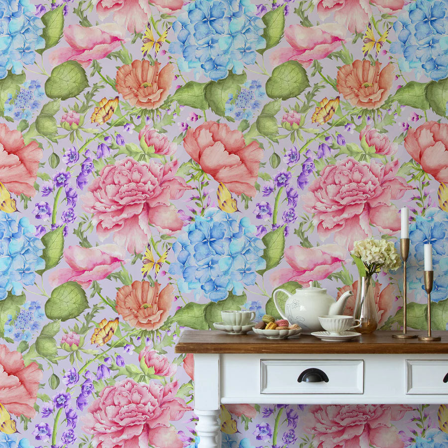 VOYAGE MAISON Idalia 1.4m Wide-Width Wallpaper, Heather