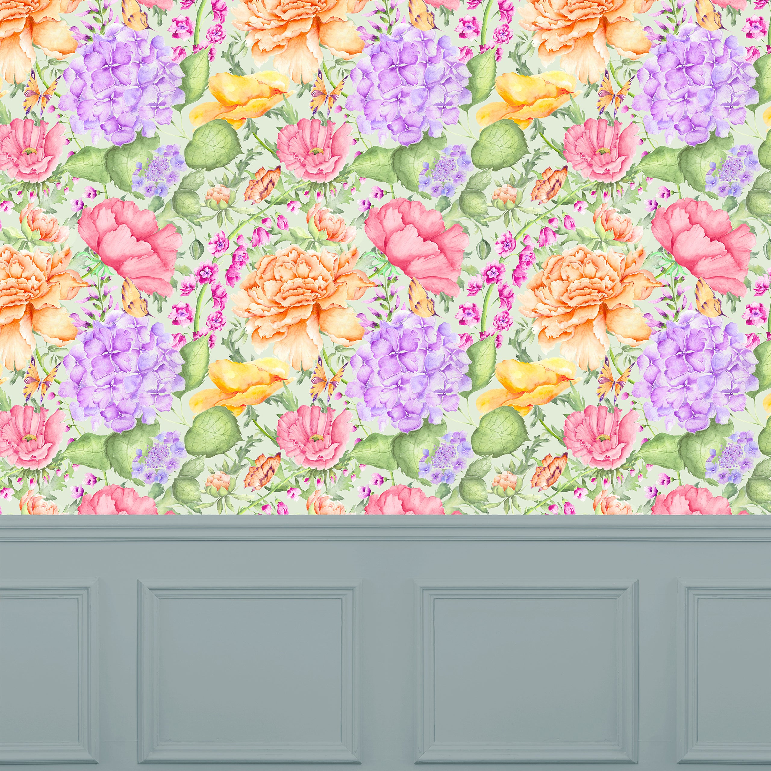 VOYAGE MAISON Idalia 1.4m Wide-Width Wallpaper, Sage
