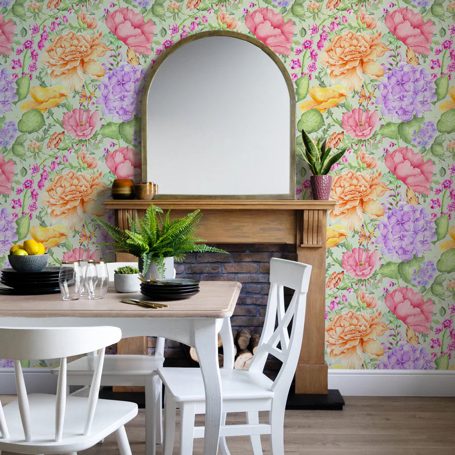VOYAGE MAISON Idalia 1.4m Wide-Width Wallpaper, Sage