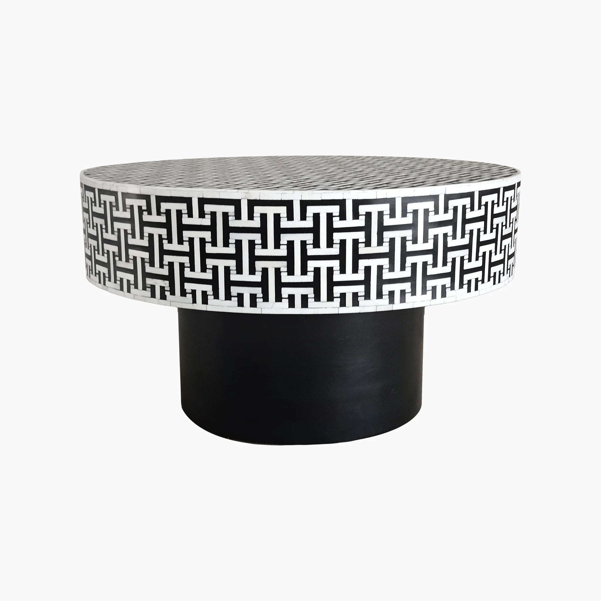 TRAMPOLINE Ada Bone-Inlay Coffee Table, Ø 80 cm - Regina Luxury Interiors