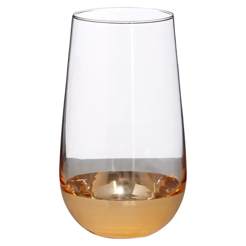REGINA STUDIO Delilah | Hand-Blown Highball Glasses | Gold | Set of 4