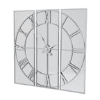 HILL INTERIORS Celina Mirrored Wall Clock in Silver Chrome Finish, ⌀ 112cm - Regina Luxury Interiors