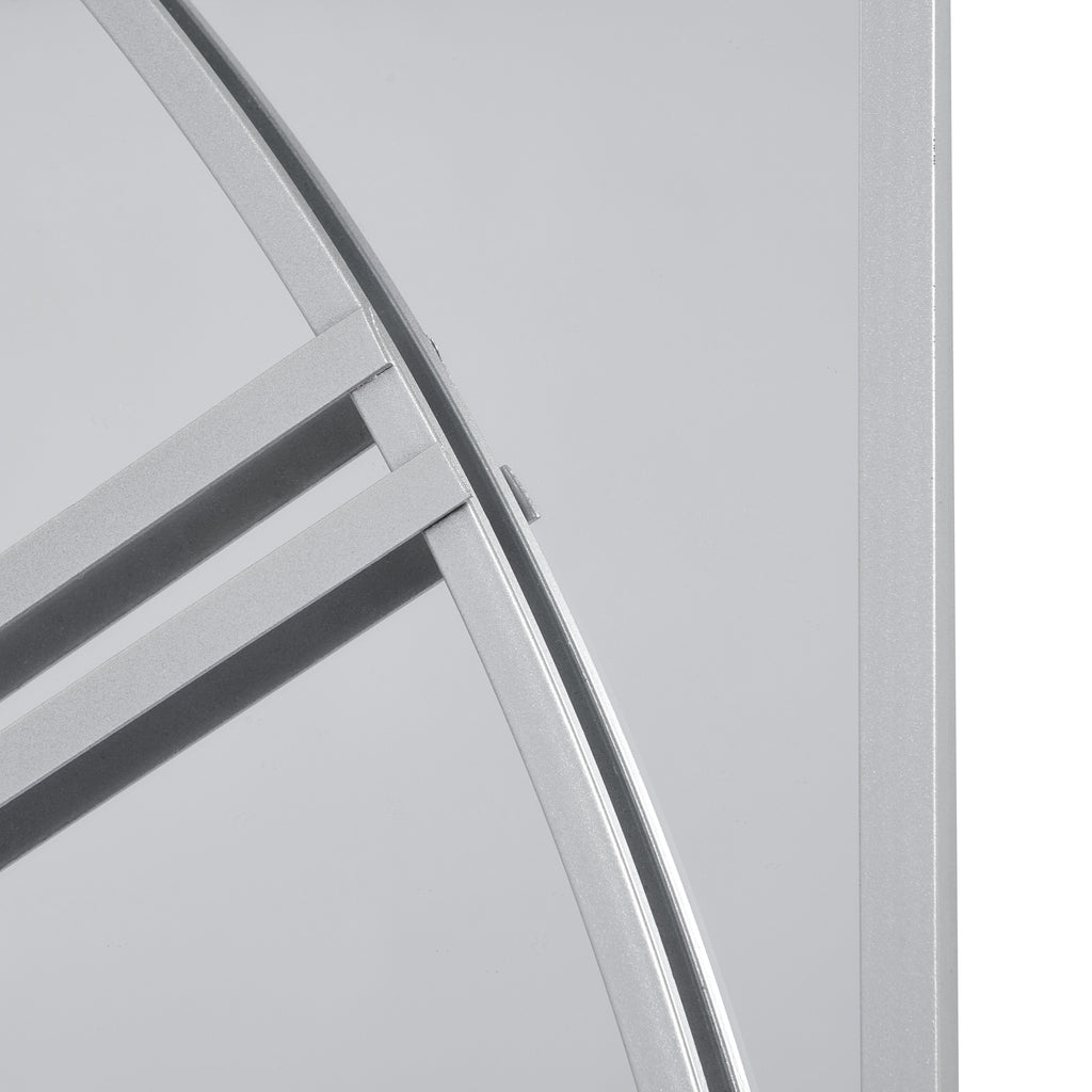 HILL INTERIORS Celina Mirrored Wall Clock in Silver Chrome Finish, ⌀ 112cm - Regina Luxury Interiors