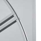 HILL INTERIORS Celina Mirrored Wall Clock in Silver Chrome Finish, ⌀ 112cm - Regina Luxury Interiors