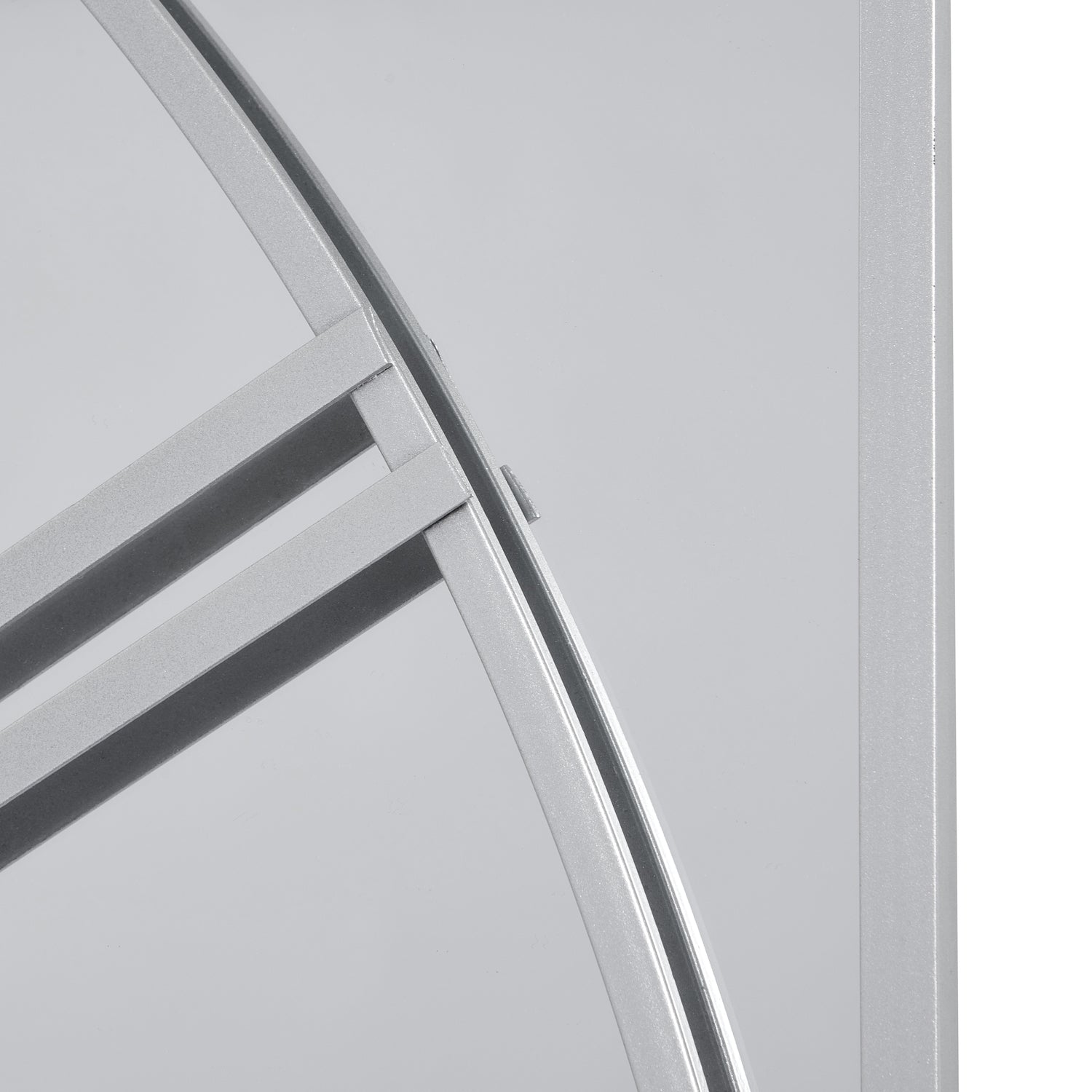 HILL INTERIORS Celina Mirrored Wall Clock in Silver Chrome Finish, ⌀ 112cm - Regina Luxury Interiors