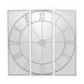 HILL INTERIORS Celina Mirrored Wall Clock in Silver Chrome Finish, ⌀ 112cm - Regina Luxury Interiors