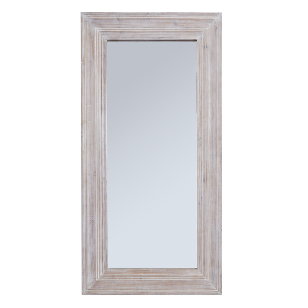 HILL INTERIORS Harewood White Washed Large Statement Mirror, 200 x 100 cm - Regina Luxury Interiors