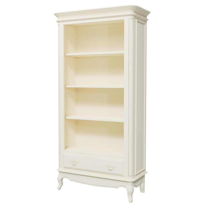 LAURA ASHLEY Provençale Freestanding 1-Drawer Bookcase, Ivory