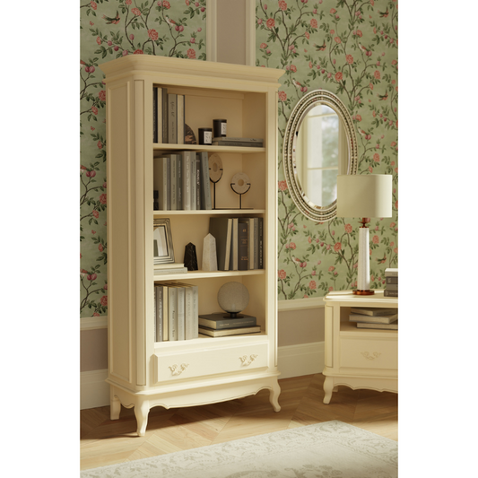 LAURA ASHLEY Provençale Freestanding 1-Drawer Bookcase, Ivory