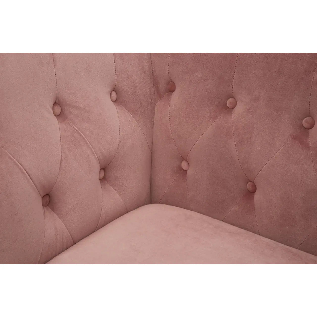 REGINA STUDIO Tulip 3-Seater Sofa in Pink Velvet With Polished Stainless Steel Frame, 200cm - Regina Luxury Interiors