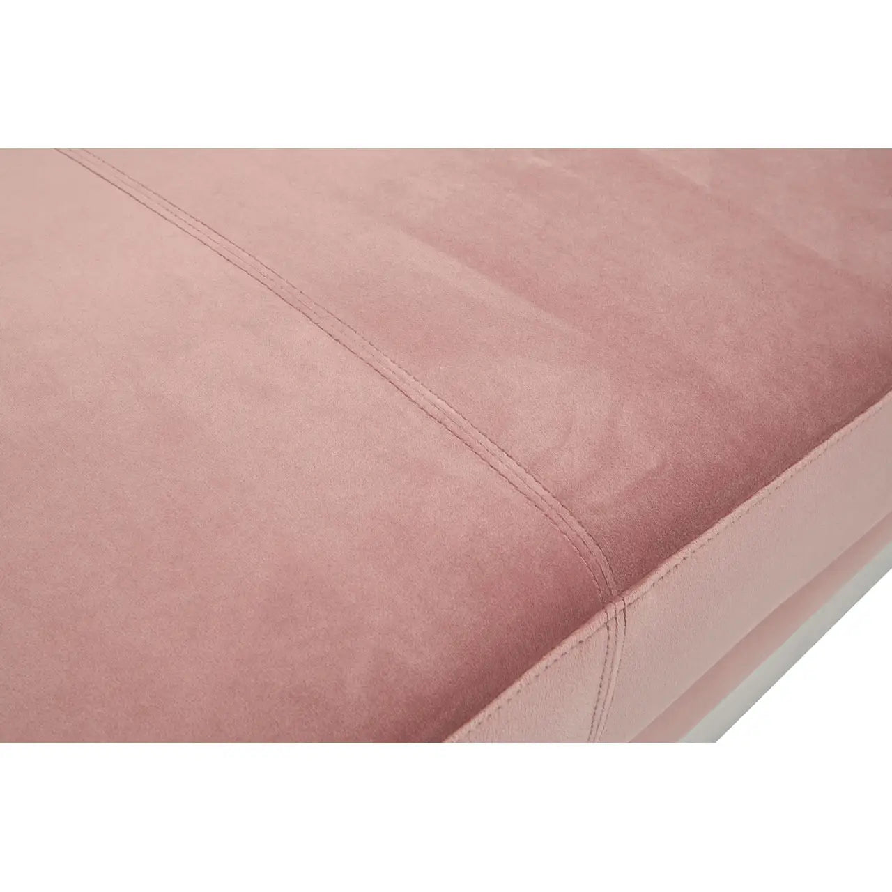 REGINA STUDIO Tulip 3-Seater Sofa in Pink Velvet With Polished Stainless Steel Frame, 200cm - Regina Luxury Interiors