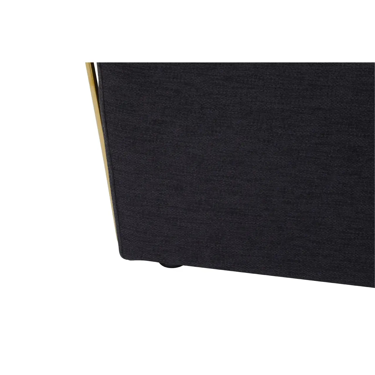REGINA STUDIO Summer 2-Seater 4-Cushion Black Fabric Sofa with Gold Finish Stainless Steel Frame, 157 cm - Regina Luxury Interiors