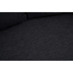 REGINA STUDIO Summer 2-Seater 4-Cushion Black Fabric Sofa with Gold Finish Stainless Steel Frame, 157 cm - Regina Luxury Interiors