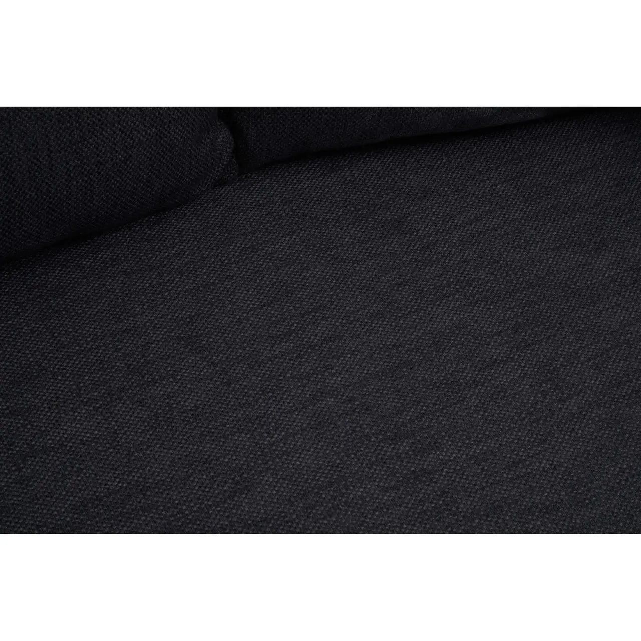 REGINA STUDIO Summer 2-Seater 4-Cushion Black Fabric Sofa with Gold Finish Stainless Steel Frame, 157 cm - Regina Luxury Interiors