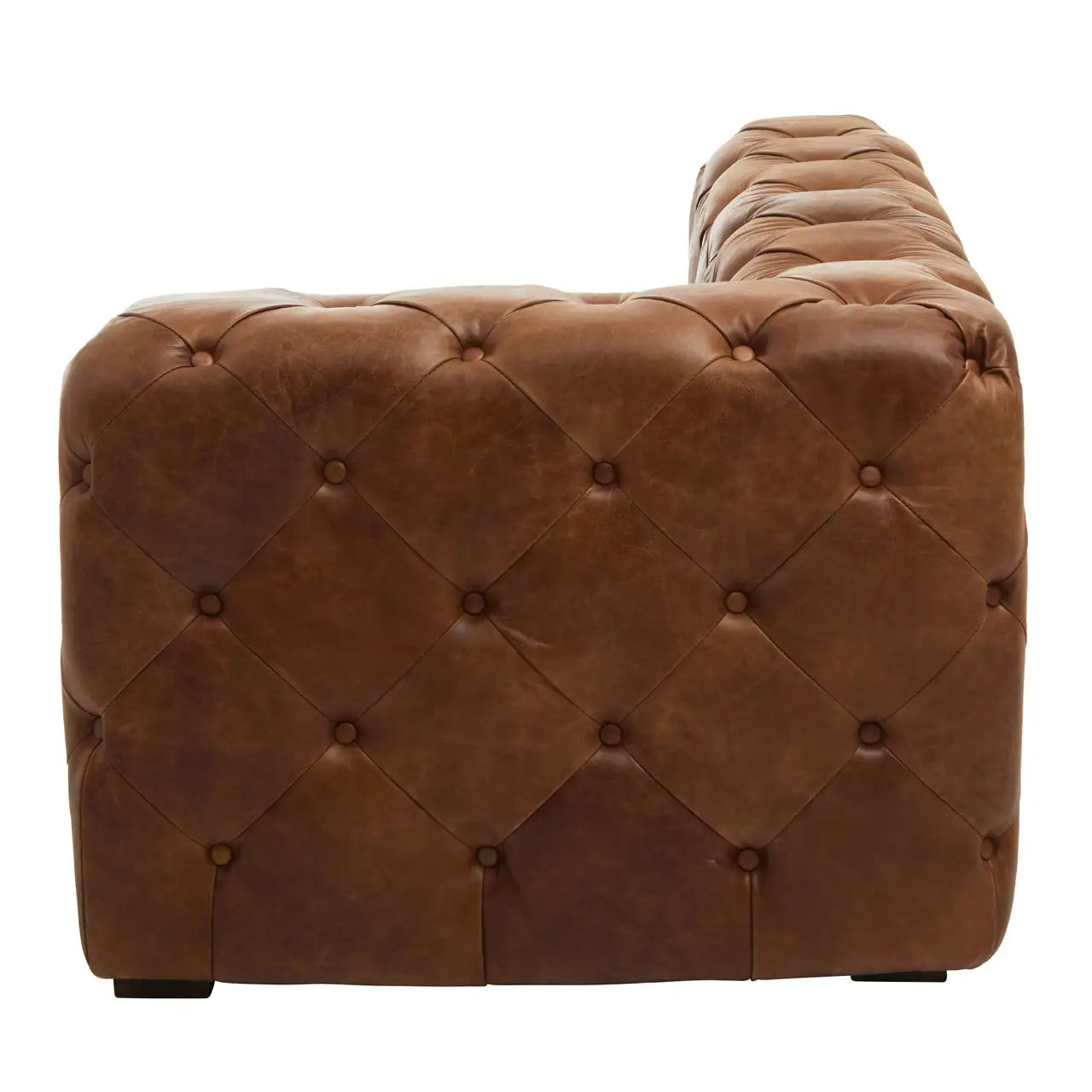 REGINA STUDIO Rancher | Brown Tufted Leather Modular Sofa | Left Arm | 2-Seater - Regina Luxury Interiors