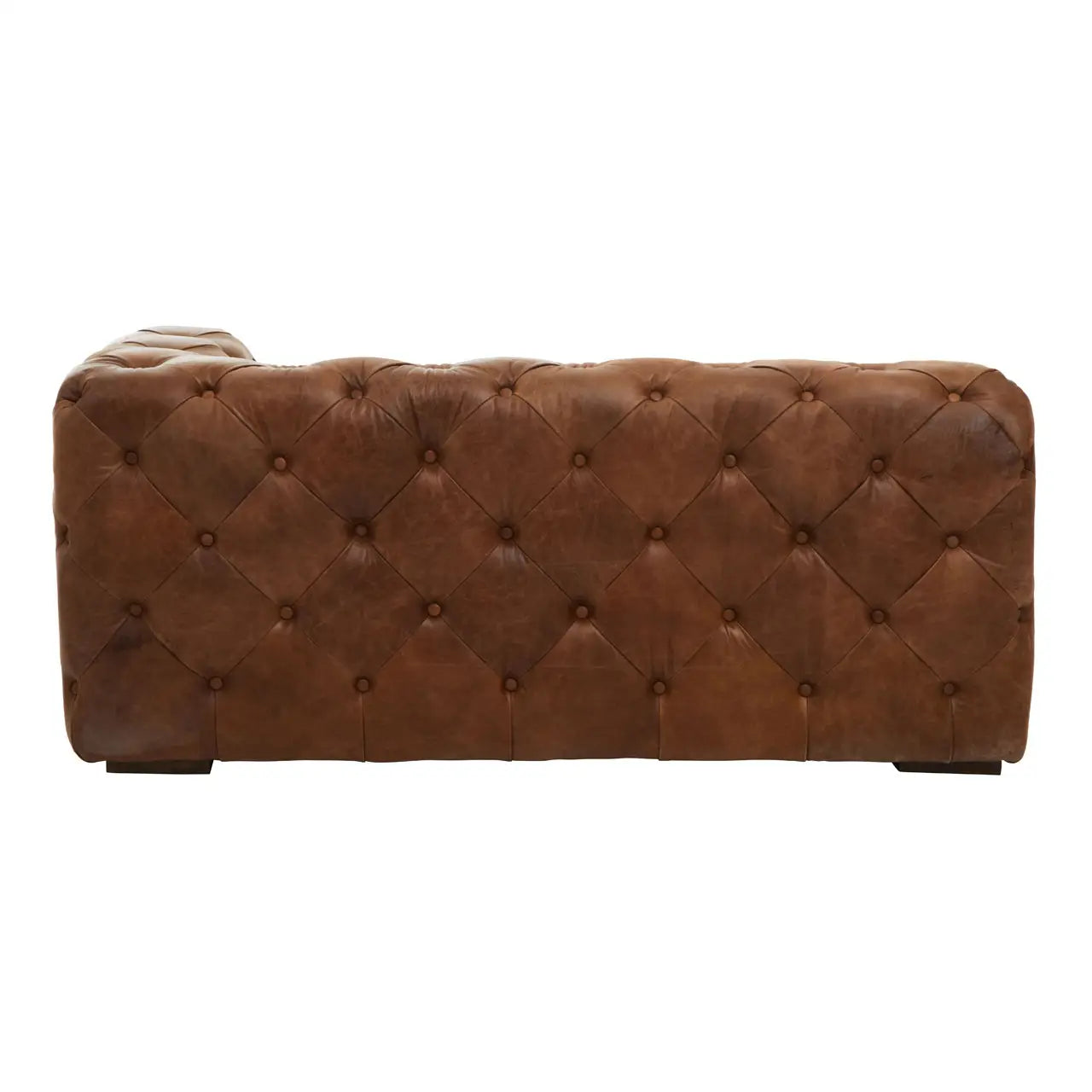 REGINA STUDIO Rancher | Brown Tufted Leather Modular Sofa | Left Arm | 2-Seater - Regina Luxury Interiors